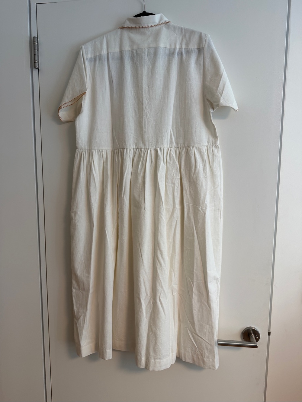 Runaway Bicycle Embroidered Cream Button-Up Midi Dress size small NWT - Picture 8 of 10